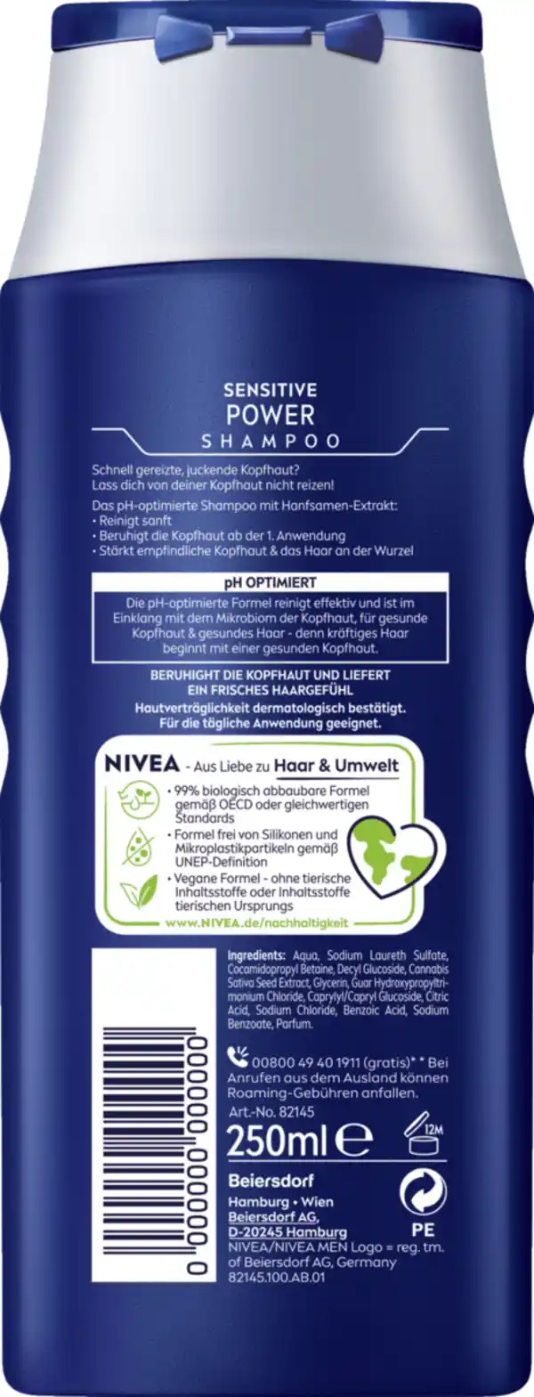 Bild 2 von NIVEA MEN Sensitiv Power Shampoo, 250 ml
