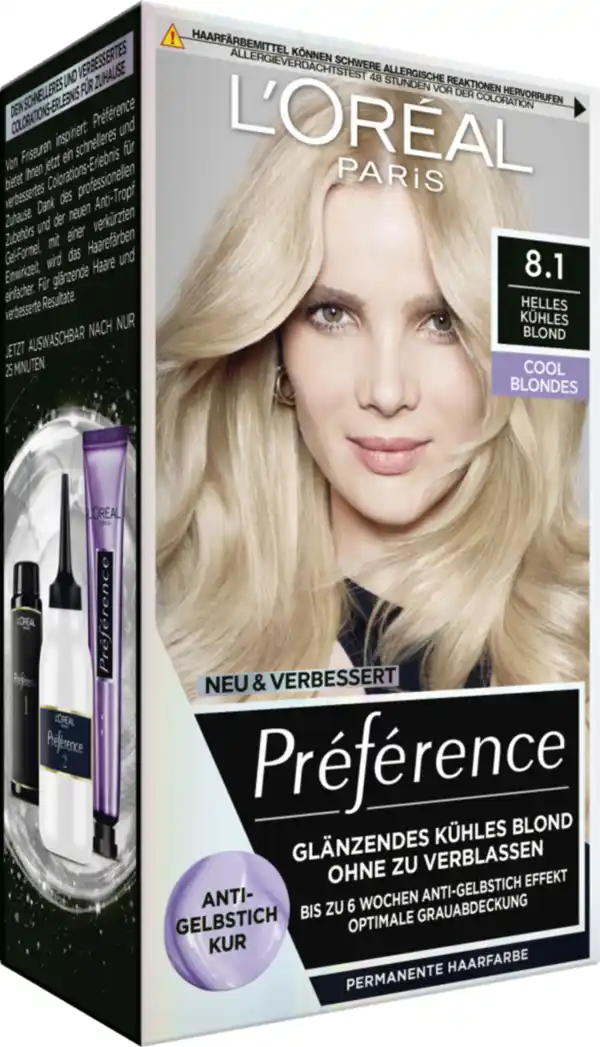 Bild 2 von L’Oréal Paris Préférence Cool Blondes 8.1 Helles kühles Blond