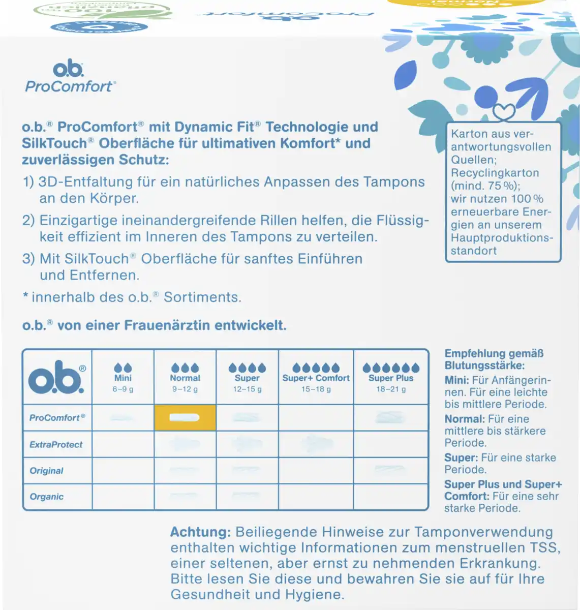 Bild 2 von o.b. ProComfort Tampons Normal