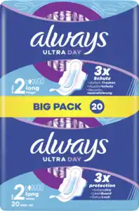 Always Ultra Day Binden Long mit Flügeln BigPack