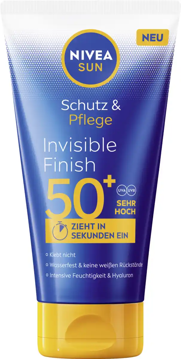 Bild 1 von NIVEA SUN Schutz & Pflege invisible finish Sonnencreme LSF 50, 150 ml