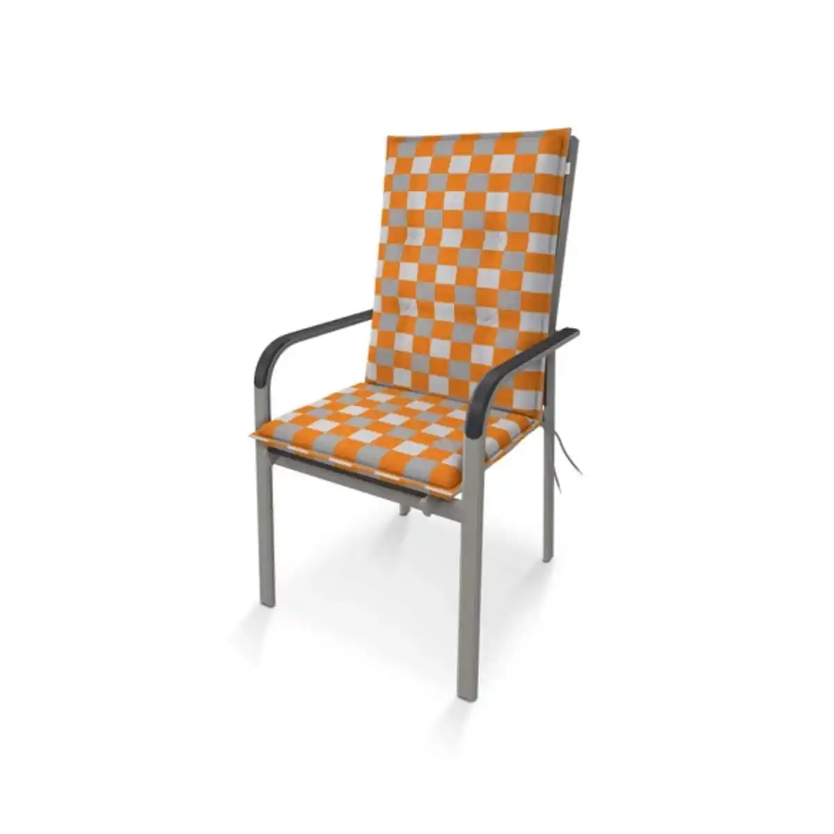 Bild 2 von DOPPLER Sitzauflage »Living«, BxLxS: 48 x 110 x 6 cm, aus 55 % Polyester, 45 % Baumwolle, orange/weiß/grau