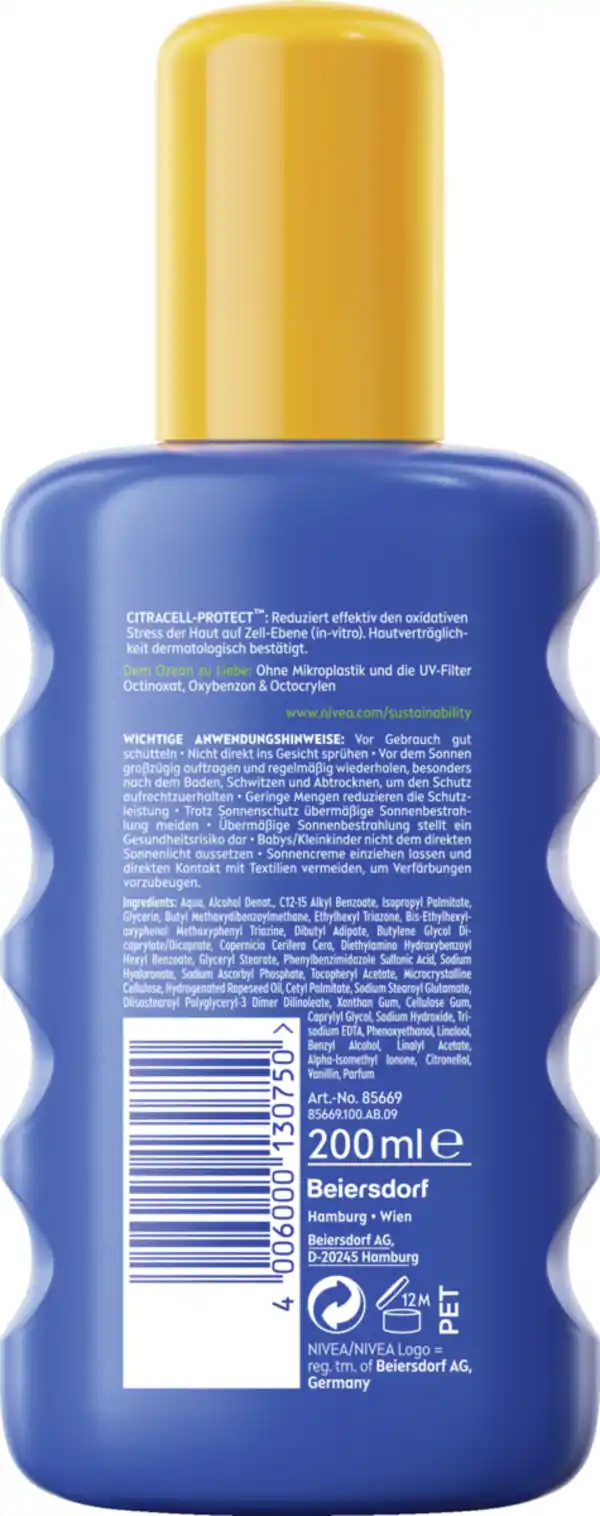 Bild 2 von NIVEA SUN Sonnenspray Schutz & Pflege LSF 50+, 200 ml