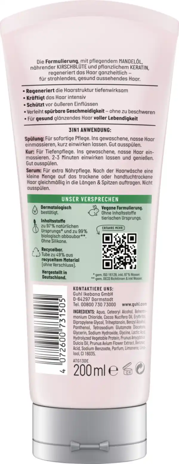 Bild 2 von Guhl 3in1 Tiefenaufbau Kur, Spülung & Serum Reparatur, 200 ml