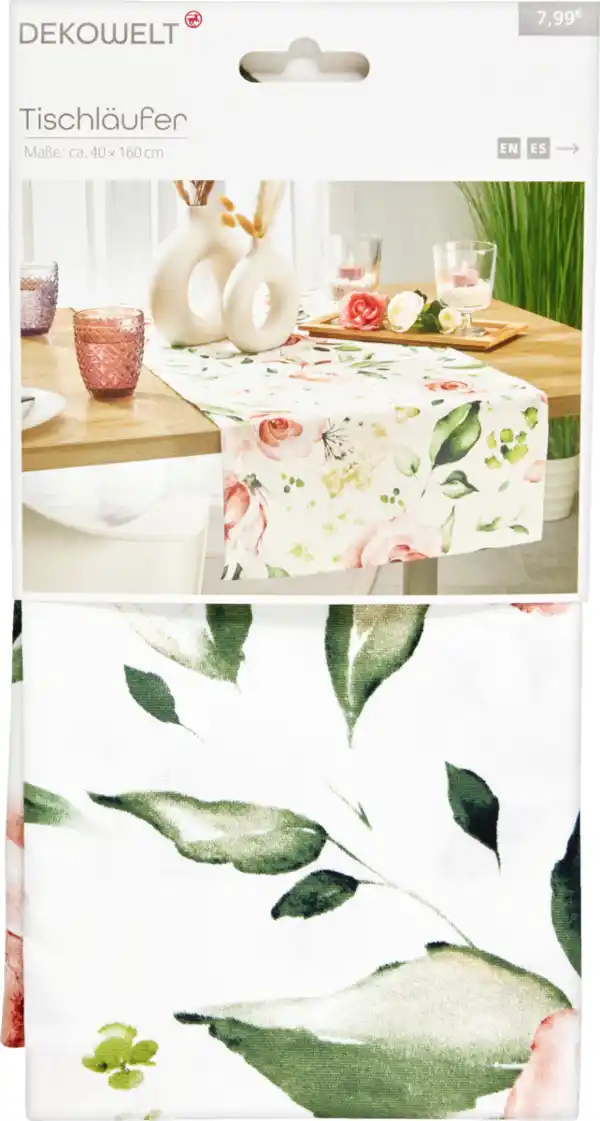 Bild 3 von DEKOWELT Tischläufer Rosen 40x160cm