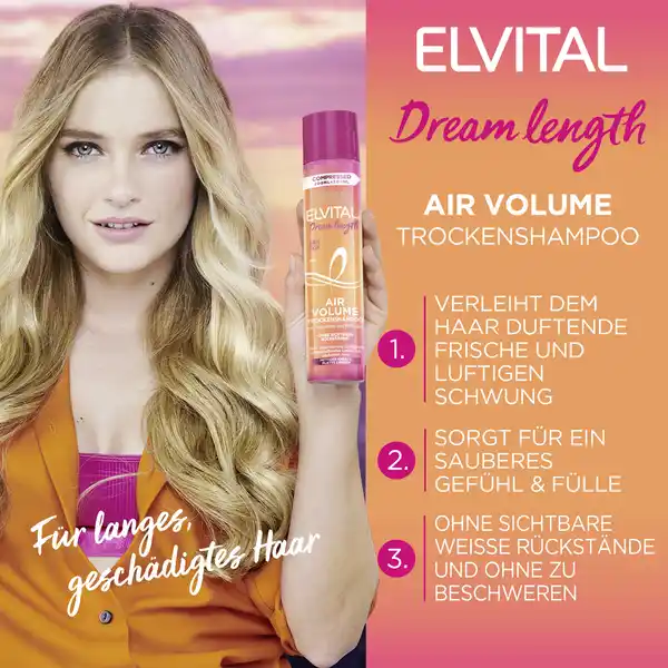 Bild 3 von L’Oréal Paris Elvital Trockenshampoo Dream Length Air Volume, 200 ml