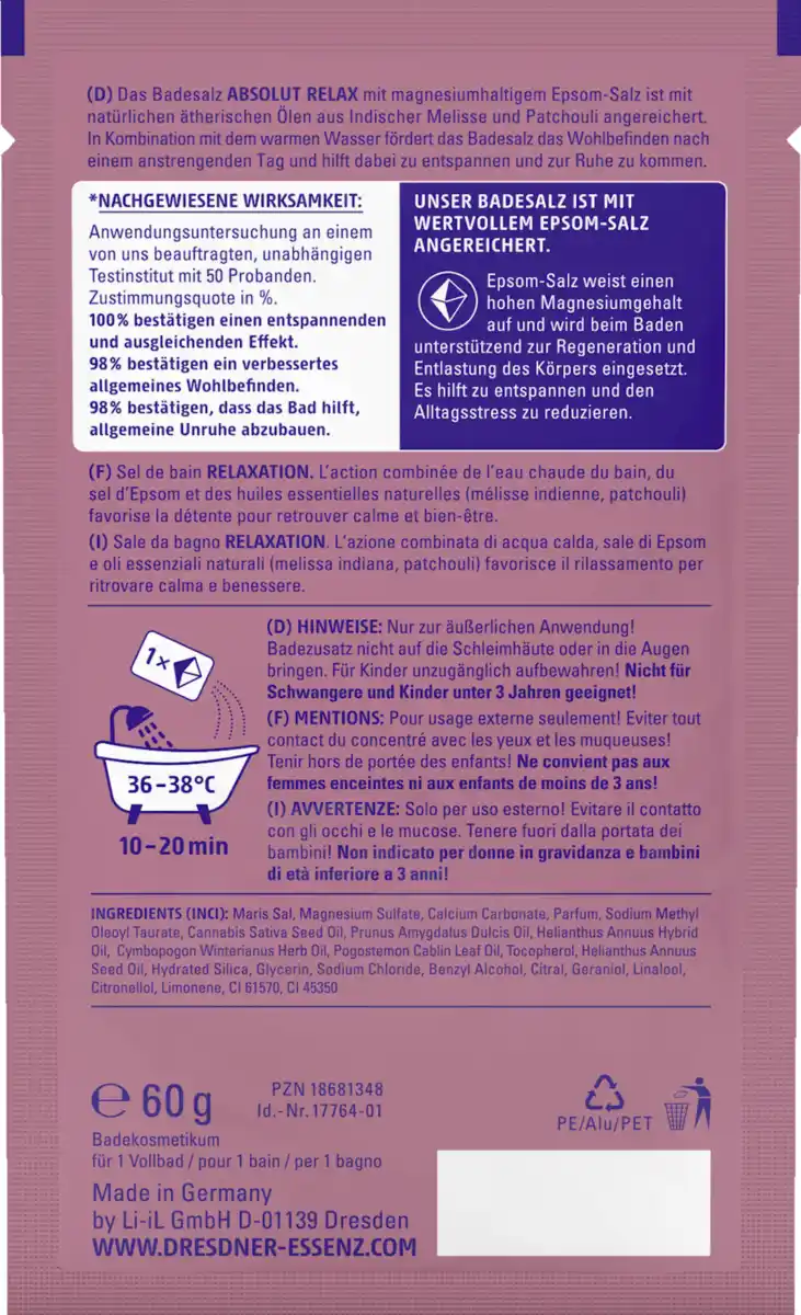 Bild 2 von Dresdner Essenz Badesalz Absolut Relax, 60 g