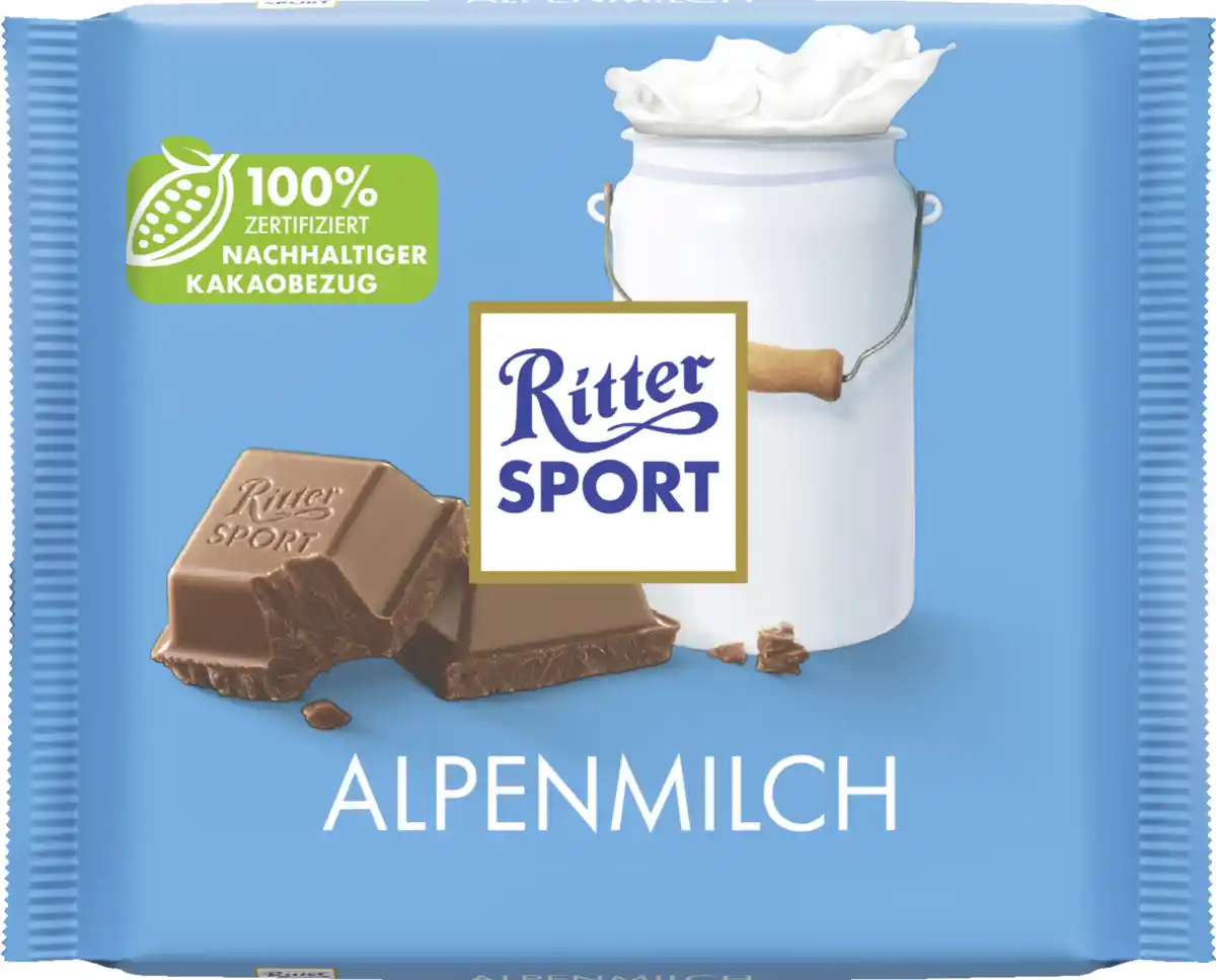 Bild 1 von Ritter Sport Alpenmilch Tafelschokolade, 100 g