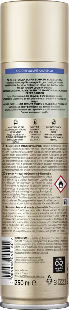 Bild 2 von Wella Wellaflex Smooth Volume Haarspray, 250 ml