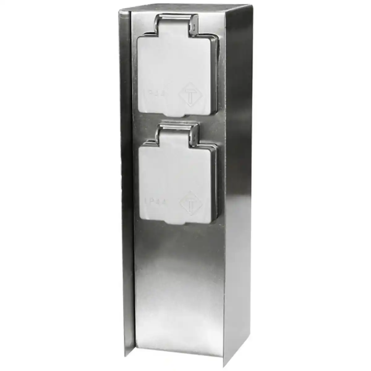 Bild 1 von CASAYA Steckdosensäule, silberfarben, Edelstahl, 230V