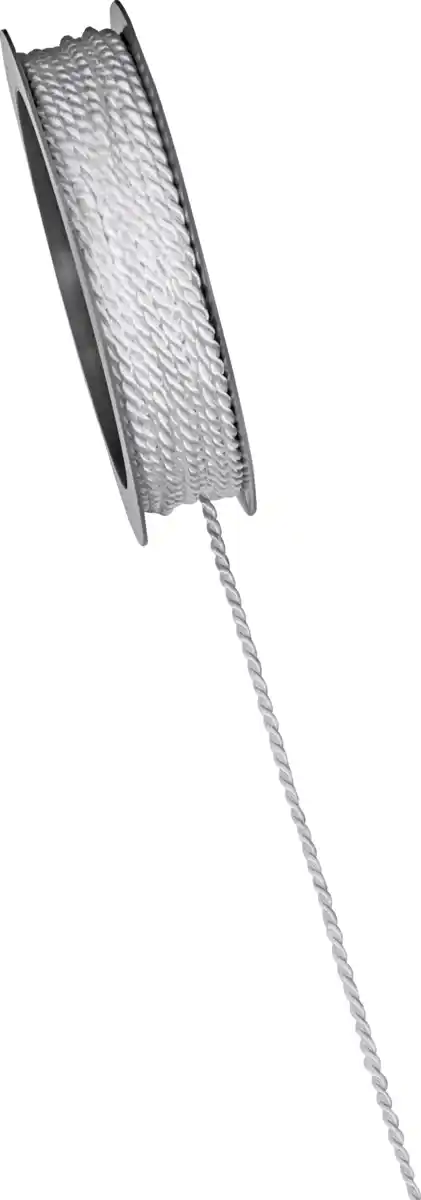 Bild 1 von DEKOWELT Geschenkband Kordel weiß, 5 m