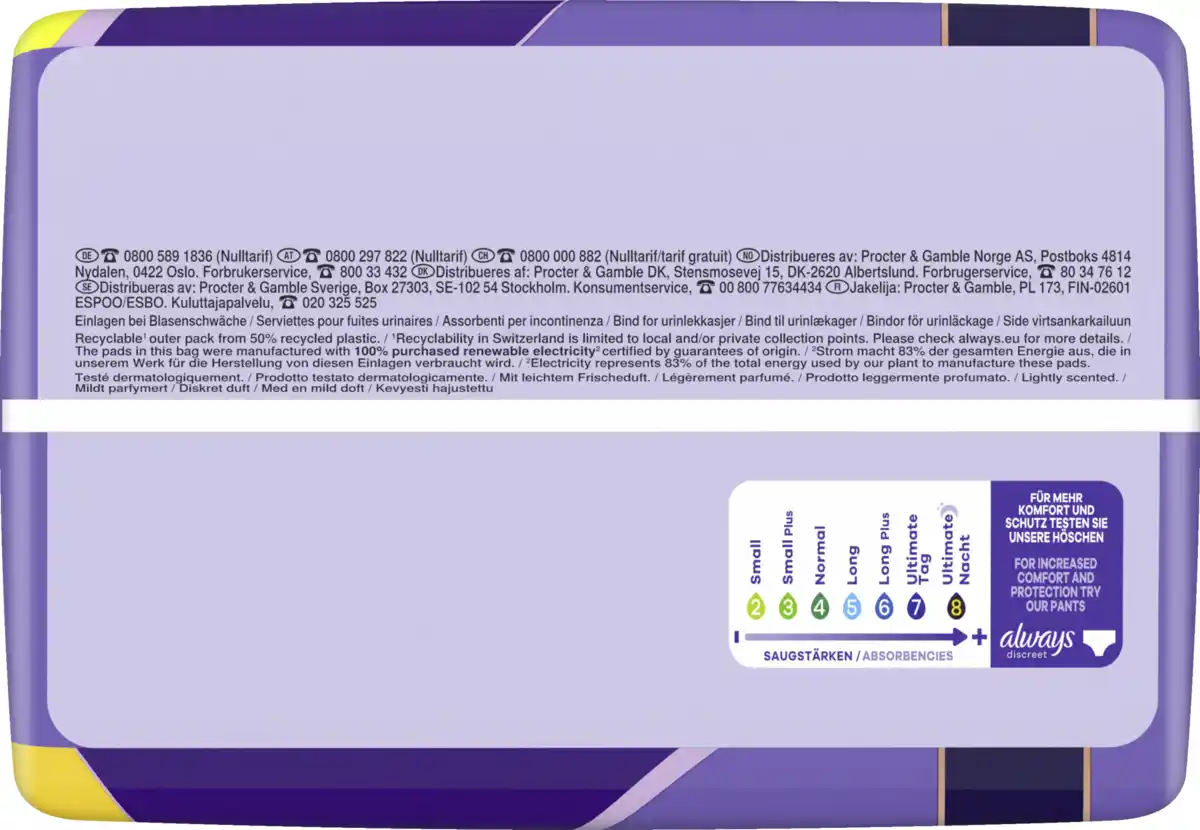 Bild 3 von Always Discreet Inkontinenz Ultimate Nacht Big Pack