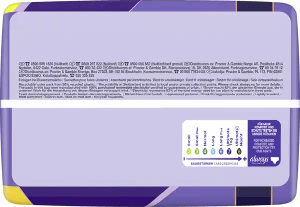 Bild 3 von Always Discreet Inkontinenz Ultimate Nacht Big Pack