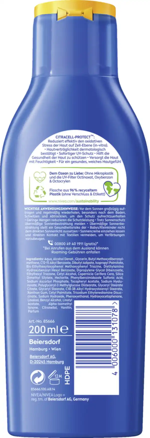 Bild 2 von NIVEA SUN Schutz & Pflege Sonnenmilch LSF 50+, 200 ml