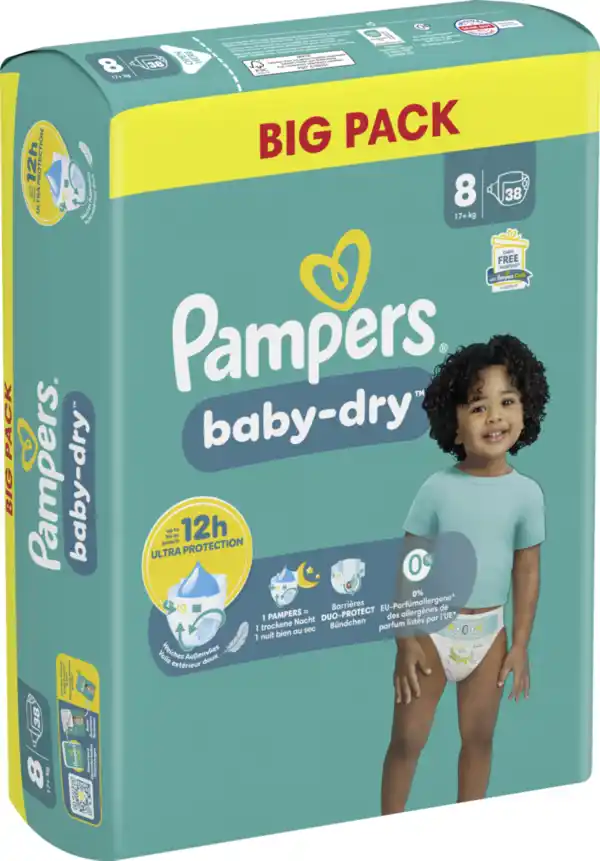 Bild 2 von Pampers Baby Dry Windeln Gr.8 Extra Large 17kg Big Pack