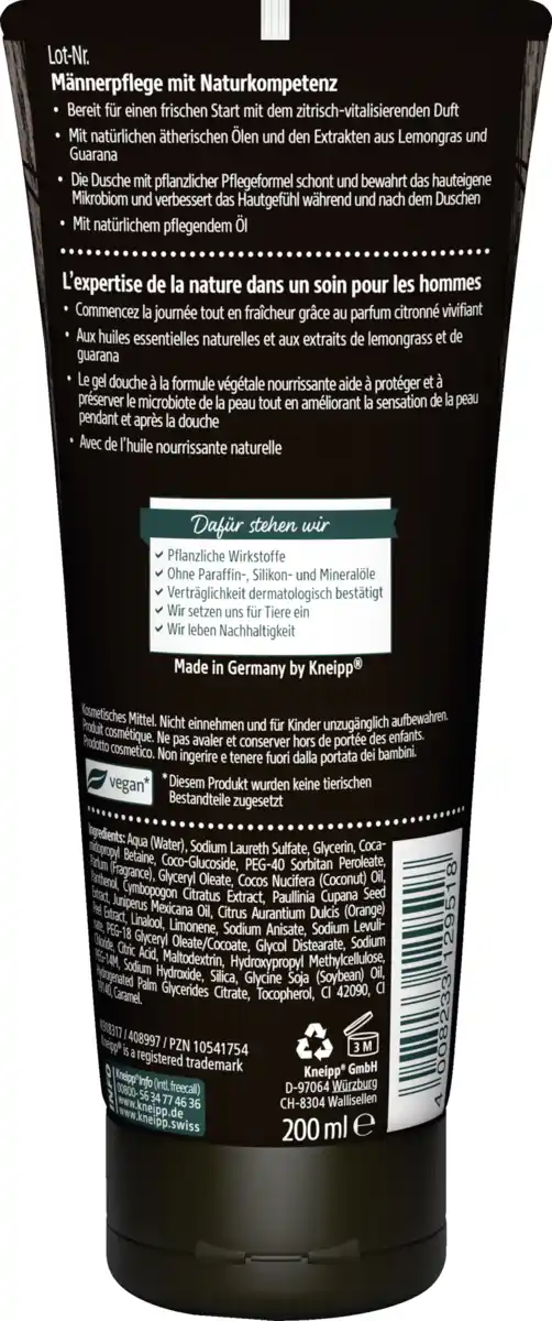 Bild 2 von Kneipp MEN 2 in 1 Dusche Startklar, 200 ml