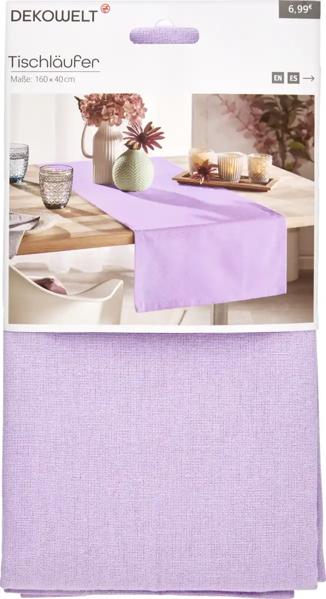 Bild 4 von DEKOWELT TISCHLÄUFER ROSA/ HELLGRÜN 40X160