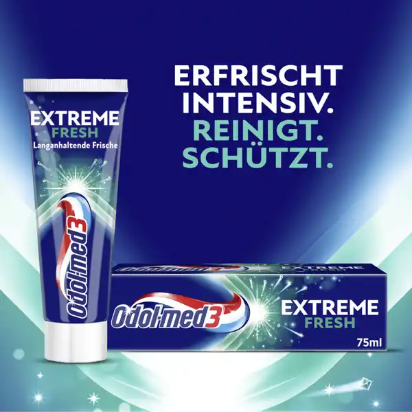 Bild 4 von Odol med3 Extreme Fresh Langanhaltende Frische Zahncreme, 75 ml