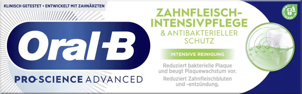 Bild 1 von Oral-B Zahnfleisch-Intensivpflege & Antibakterieller Schutz Zahnpasta, 75 ml