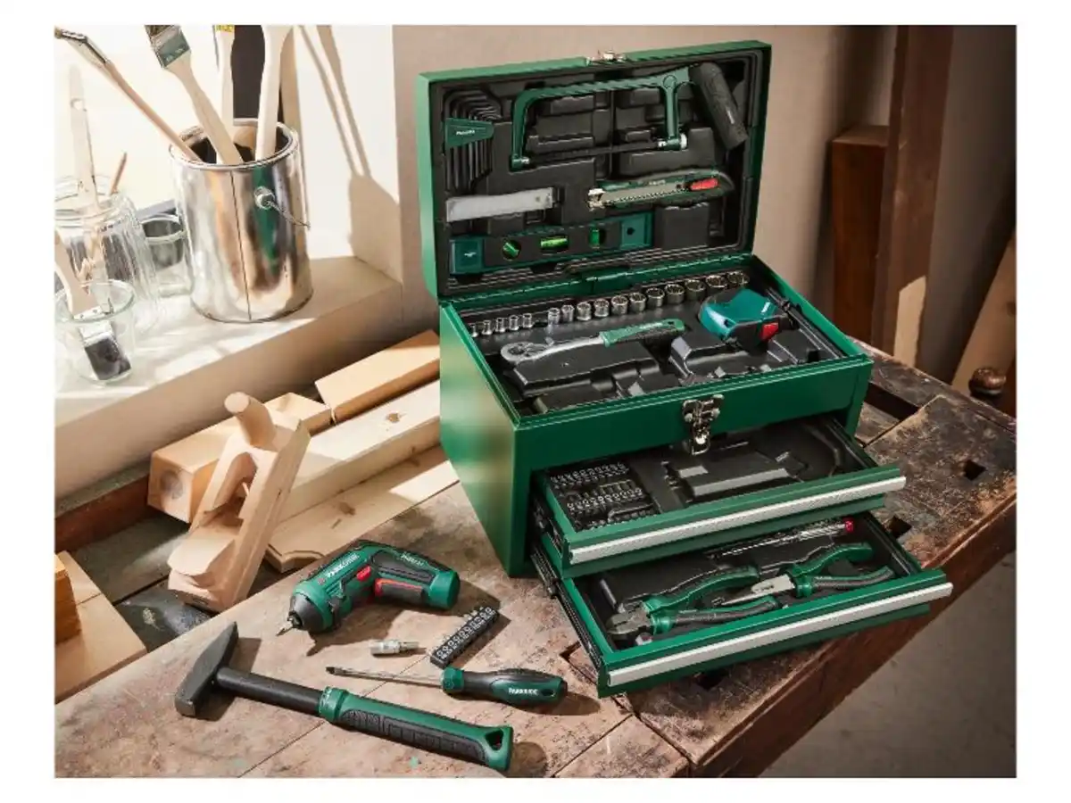 Bild 2 von PARKSIDE® Werkzeugkoffer mit Akkuschrauber »PWBM A1«, 92-teilig