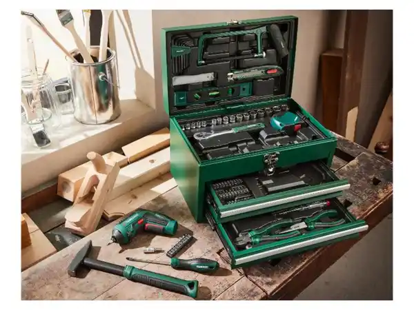 Bild 2 von PARKSIDE® Werkzeugkoffer mit Akkuschrauber »PWBM A1«, 92-teilig