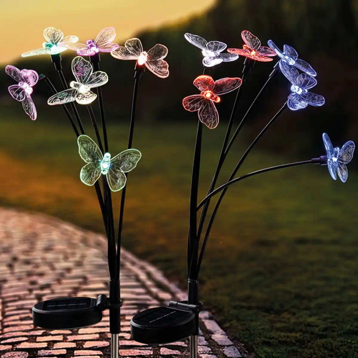 Bild 2 von I-Glow LED-Solar-Flexi-Gartenstecker 2er-Set