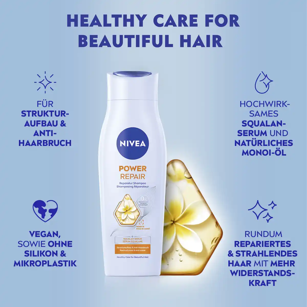 Bild 3 von NIVEA Power Repair Reparatur Shampoo, 250 ml