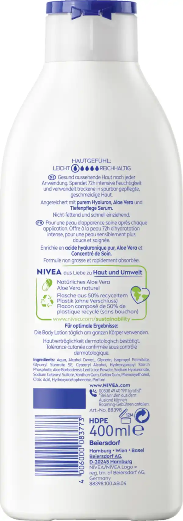 Bild 2 von NIVEA Body Lotion Aloe & Pflege, 400 ml