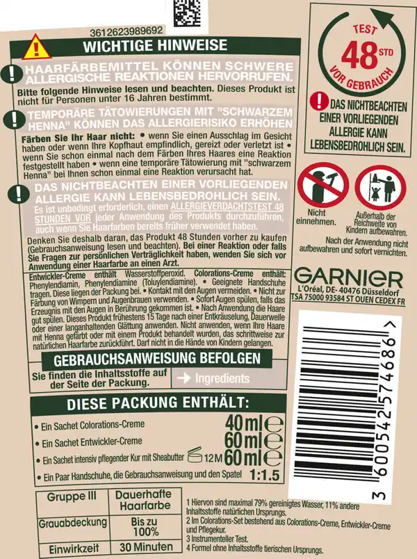 Bild 2 von Garnier GOOD Dauerhafte Haarfarbe 1.10 Mitternachts-Schwarz