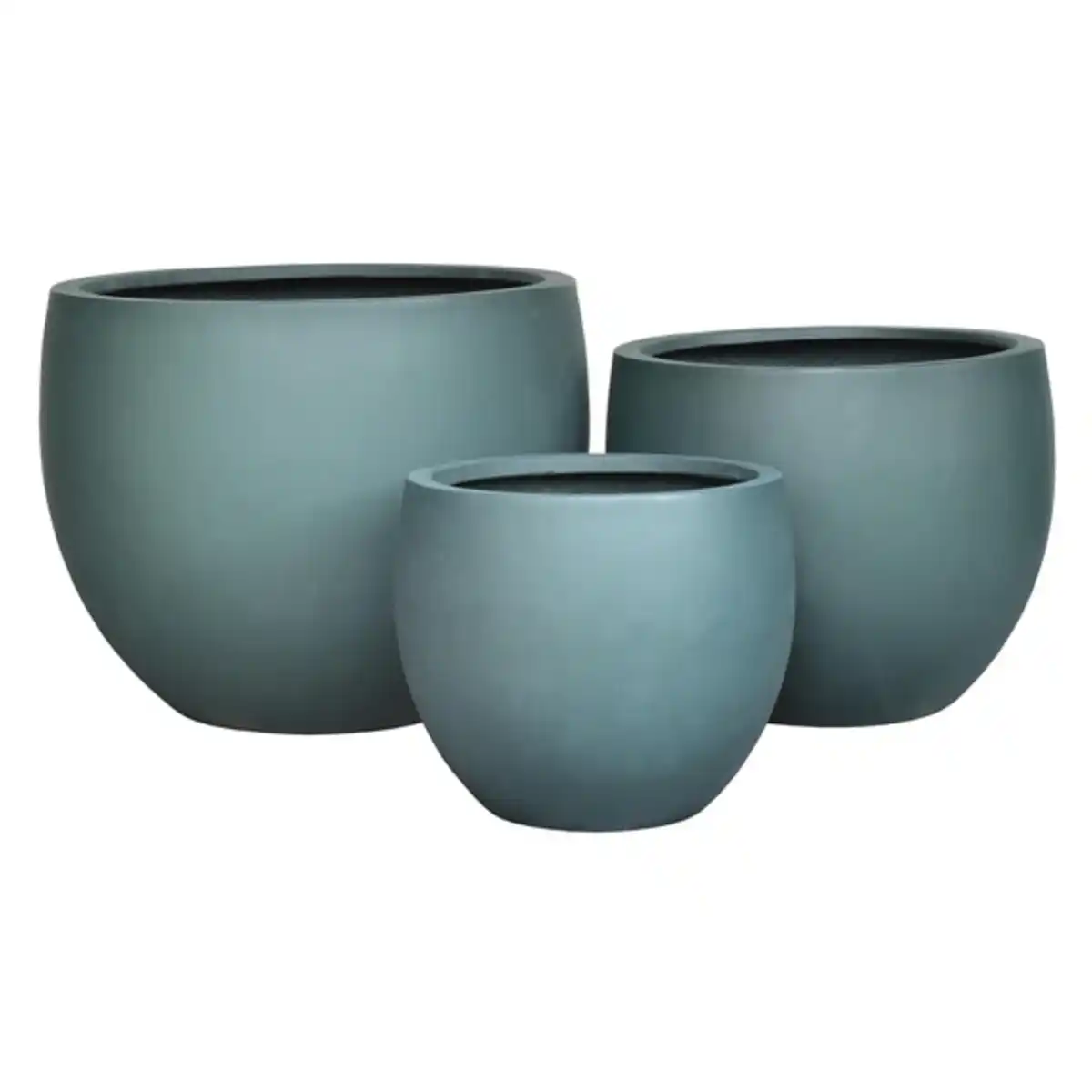 Bild 2 von Pflanzgefäß »Rivo«, dunkelgrün, rund, BxHxL: 34 x 29 x 34 cm