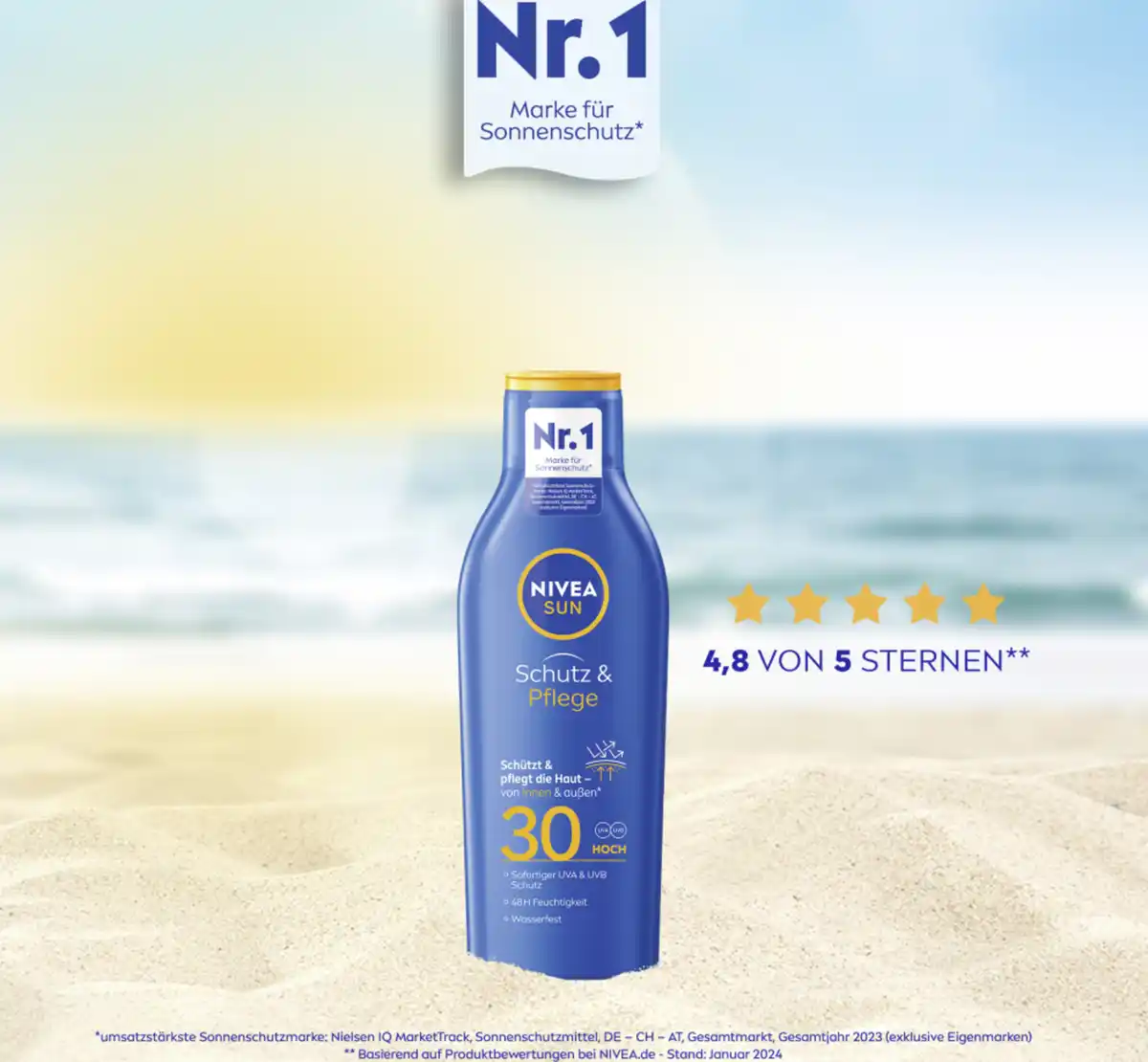Bild 3 von NIVEA SUN Schutz & Pflege Sonnenmilch LSF 30, 250 ml