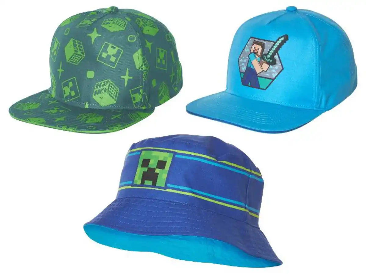 Bild 1 von Kinder Kappe / Fischerhut »Minecraft«