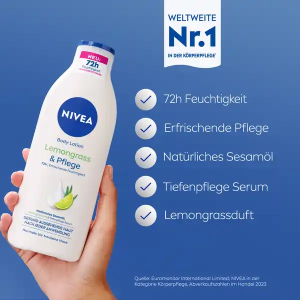 Bild 3 von NIVEA Body Lotion Lemongrass & Pflege, 400 ml