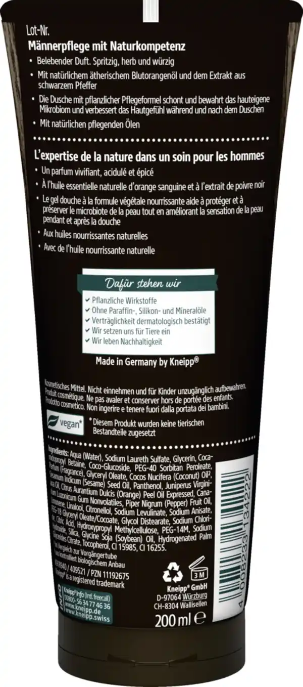 Bild 2 von Kneipp MEN 2 in 1 Dusche Männersache 2.0, 200 ml