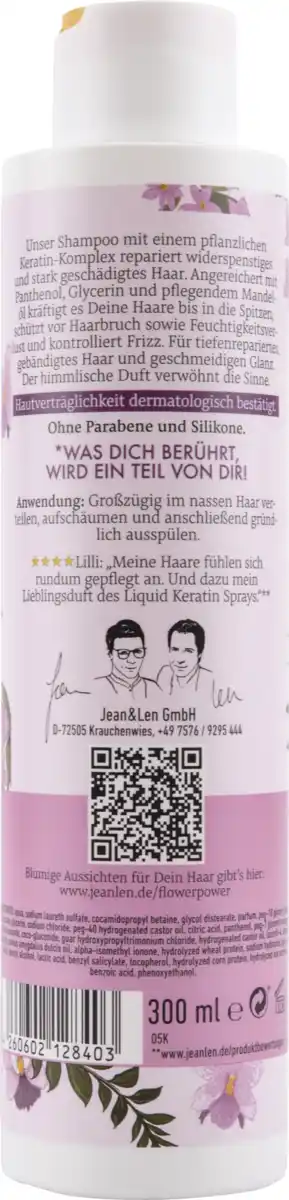 Bild 2 von Jean&Len Aufbau Shampoo Pflanzliches Keratin, 300 ml