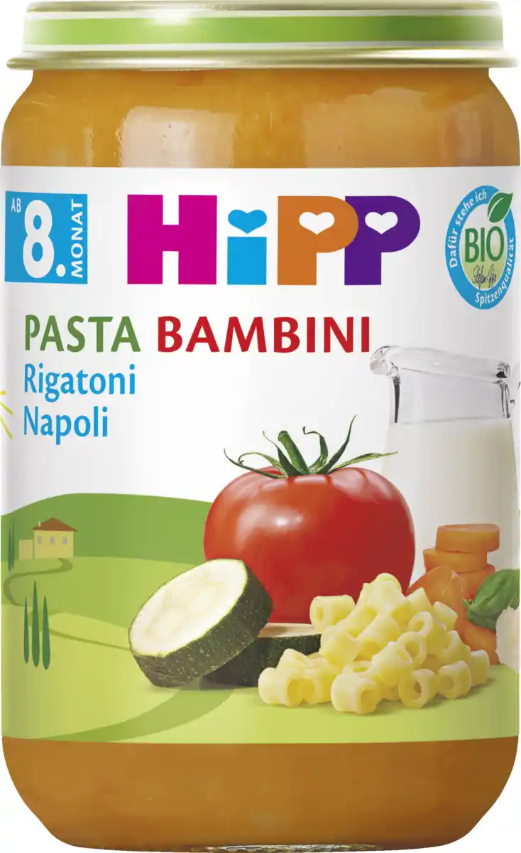 Bild 1 von HiPP Bio Pasta Bambini Rigatoni Napoli, 220 g
