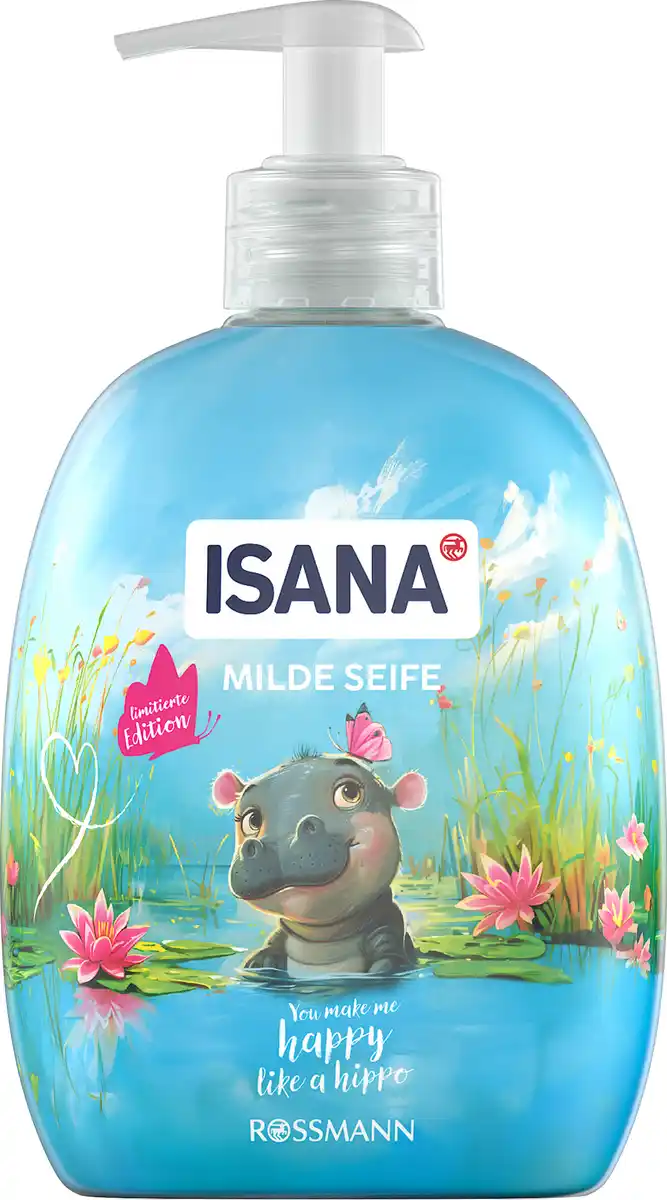 Bild 1 von ISANA Milde Seife You make me happy like a hippo, 500 ml