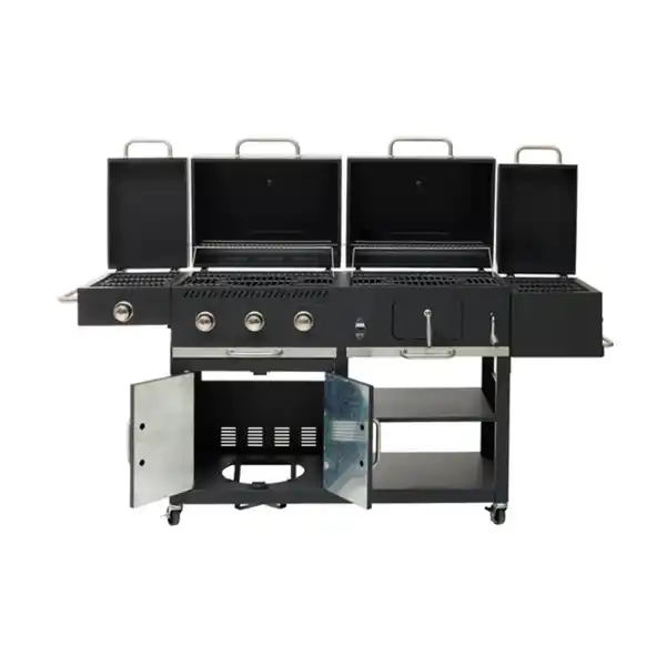 Bild 4 von Mr. GARDENER Holzkohle- und Gasgrill »Ottawa«, LxBxH: 64 x 206 x 134 cm, schwarz
