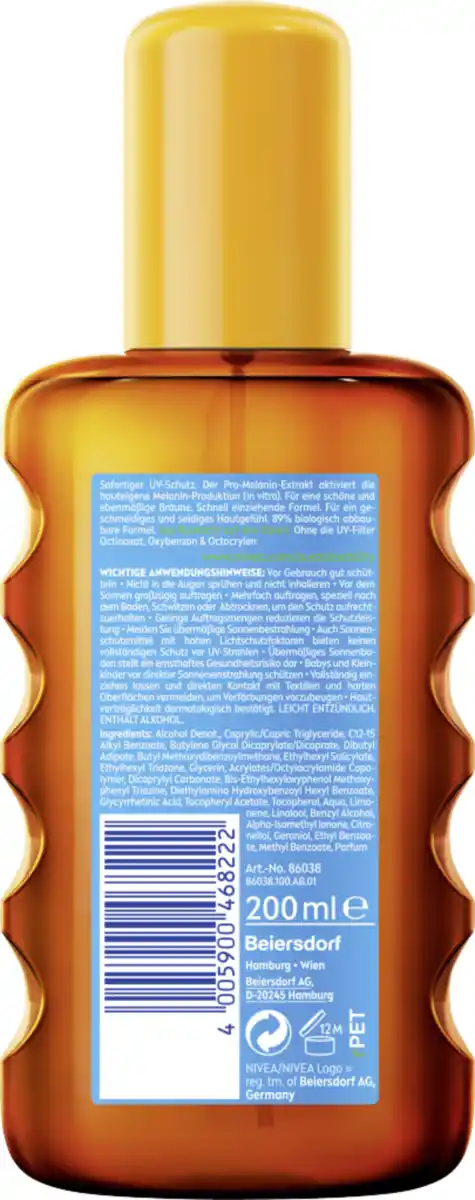 Bild 2 von NIVEA SUN Schutz & Bräune Sonnenöl LSF 30, 200 ml