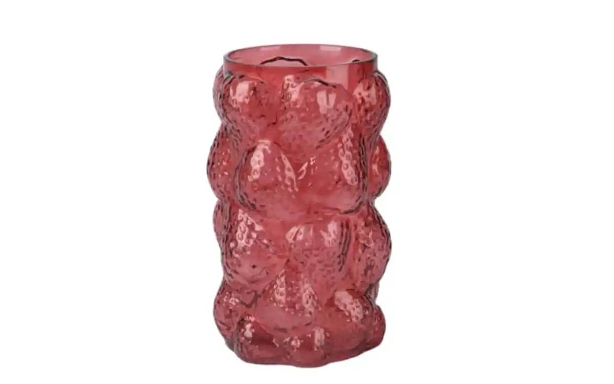 Bild 1 von Glas-Vase, rot, 23 cm