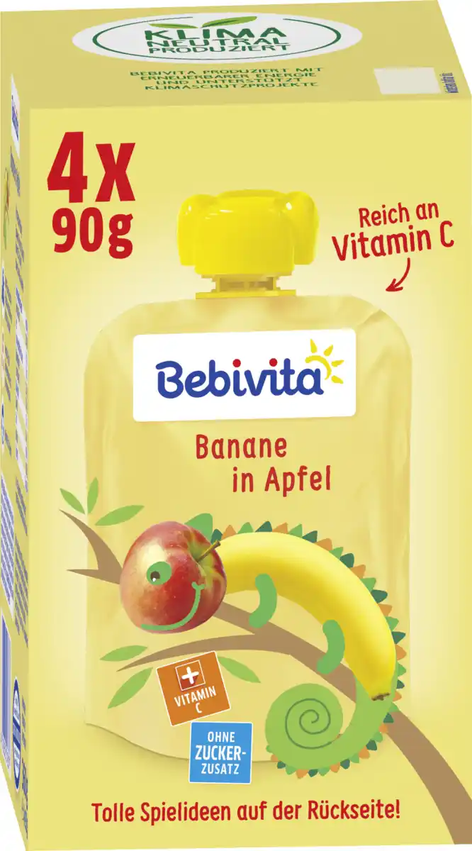 Bild 1 von Bebivita Quetschie Banane in Apfel, 360 g