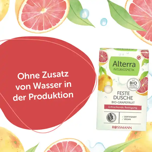 Bild 3 von Alterra NATURKOSMETIK Feste Dusche Bio-Grapefruit & Bio-Mandelöl, 100 g