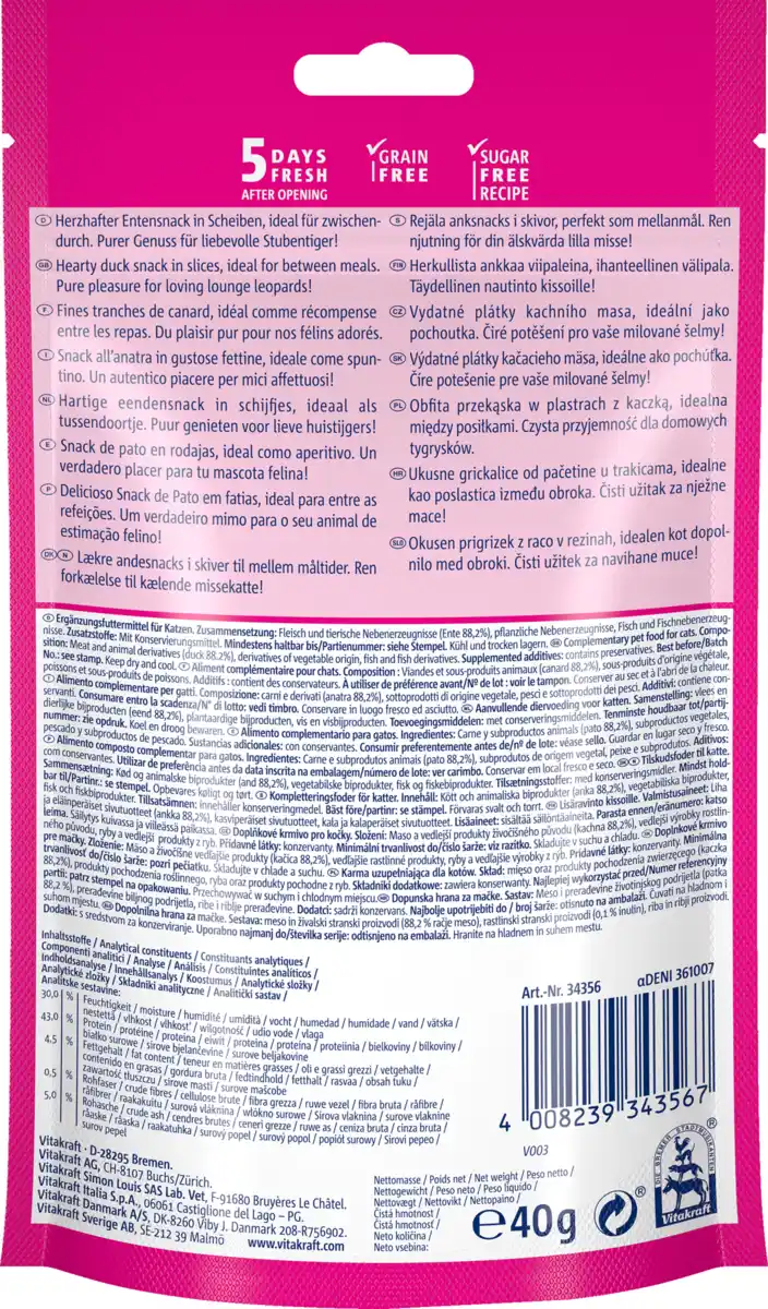 Bild 2 von Vitakraft Mininos Jolly Jerky Entensnack, 40 g