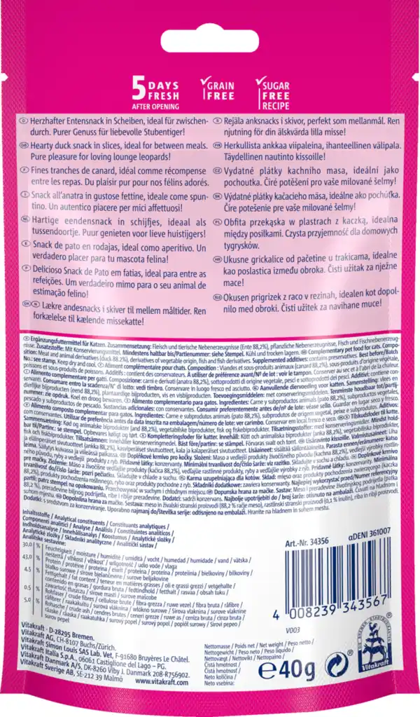 Bild 2 von Vitakraft Mininos Jolly Jerky Entensnack, 40 g