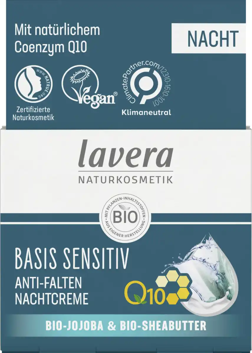 Bild 1 von lavera basis sensitiv Anti-Falten Nachtcreme, 50 ml