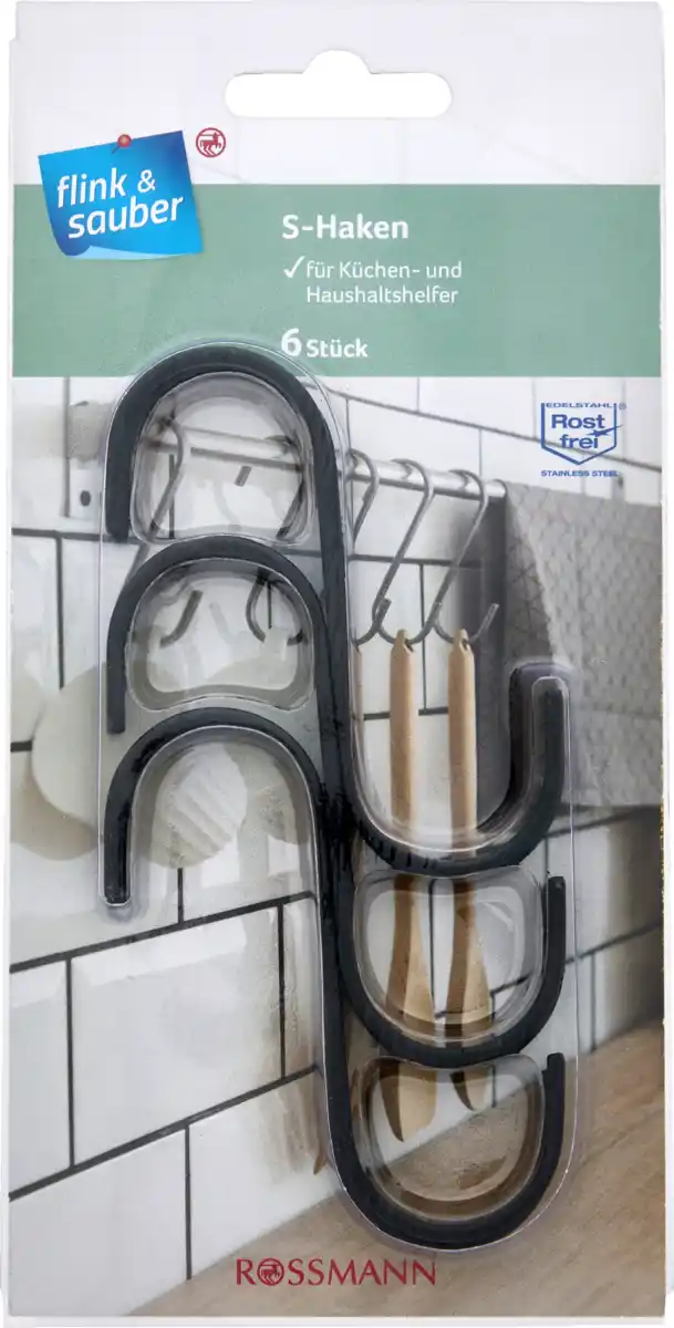 Bild 1 von flink & sauber fs S-Haken 6er Edelstahl