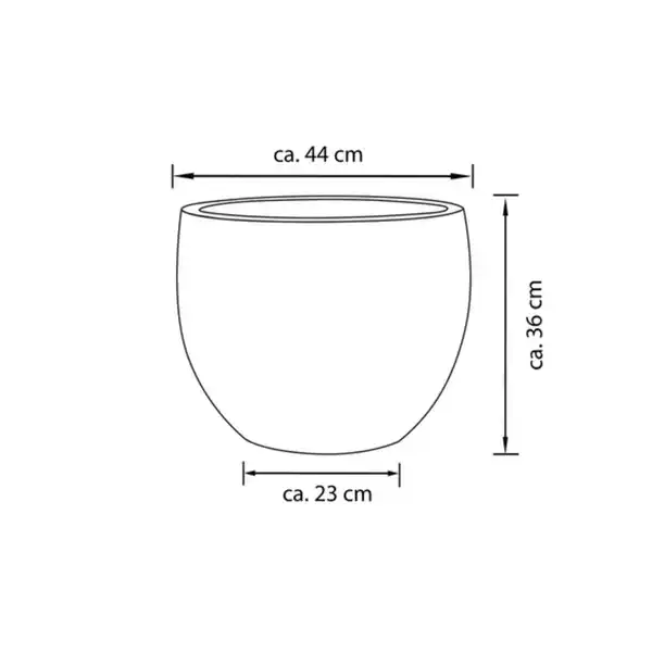 Bild 2 von Pflanzgefäß »Rivo«, dunkelgrün, rund, BxHxL: 44 x 36 x 44 cm