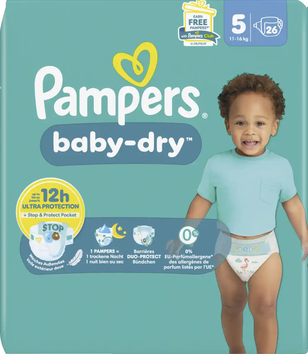 Bild 1 von Pampers Baby Dry Windeln Gr.5 Junior 11-16kg Single Pack