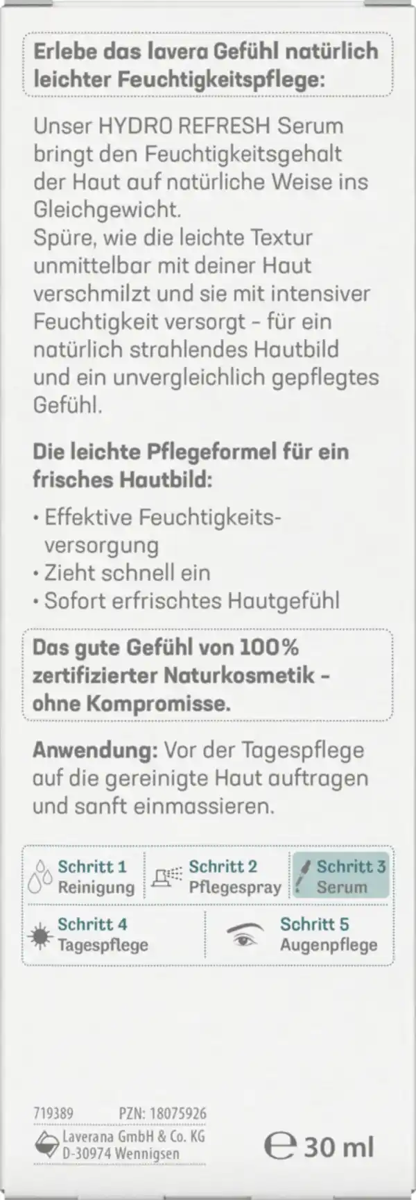 Bild 2 von lavera Hydro Refresh Serum, 30 ml
