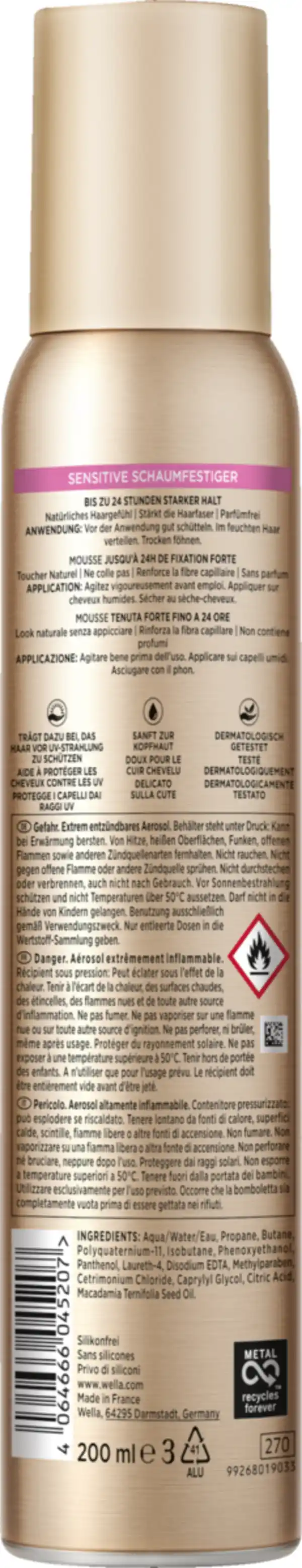 Bild 2 von Wella Wellaflex Sensitive Schaumfestiger, 200 ml